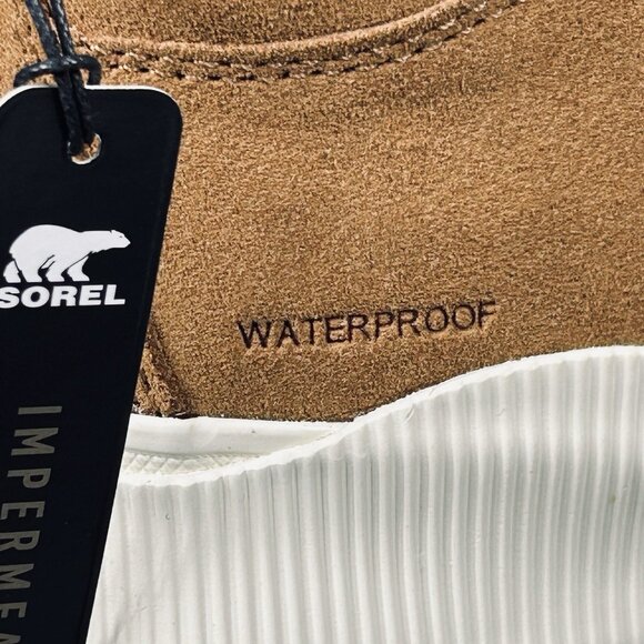 SOREL Boys Sz 12 Out N About IV Strap Rain Hike Boots Waterproof Taffy Tan Black - Picture 11 of 16